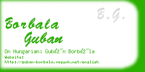 borbala guban business card